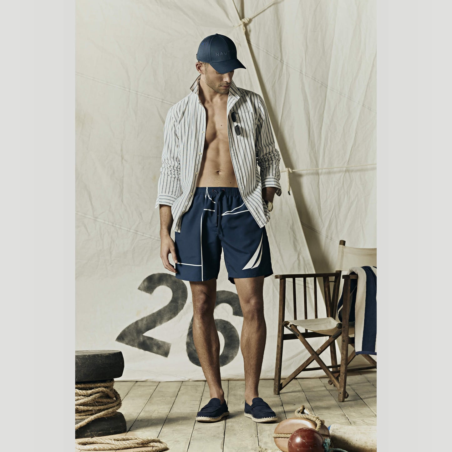 Pánske plavecké šortky Nautica Almar Swim Short tmavomodré