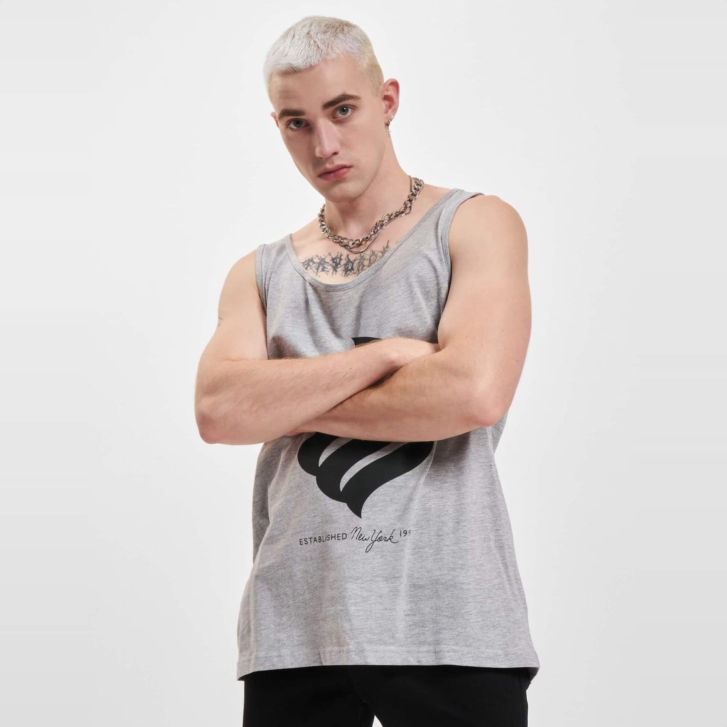 Pánske tielko Rocawear Basic Tank Top sivé