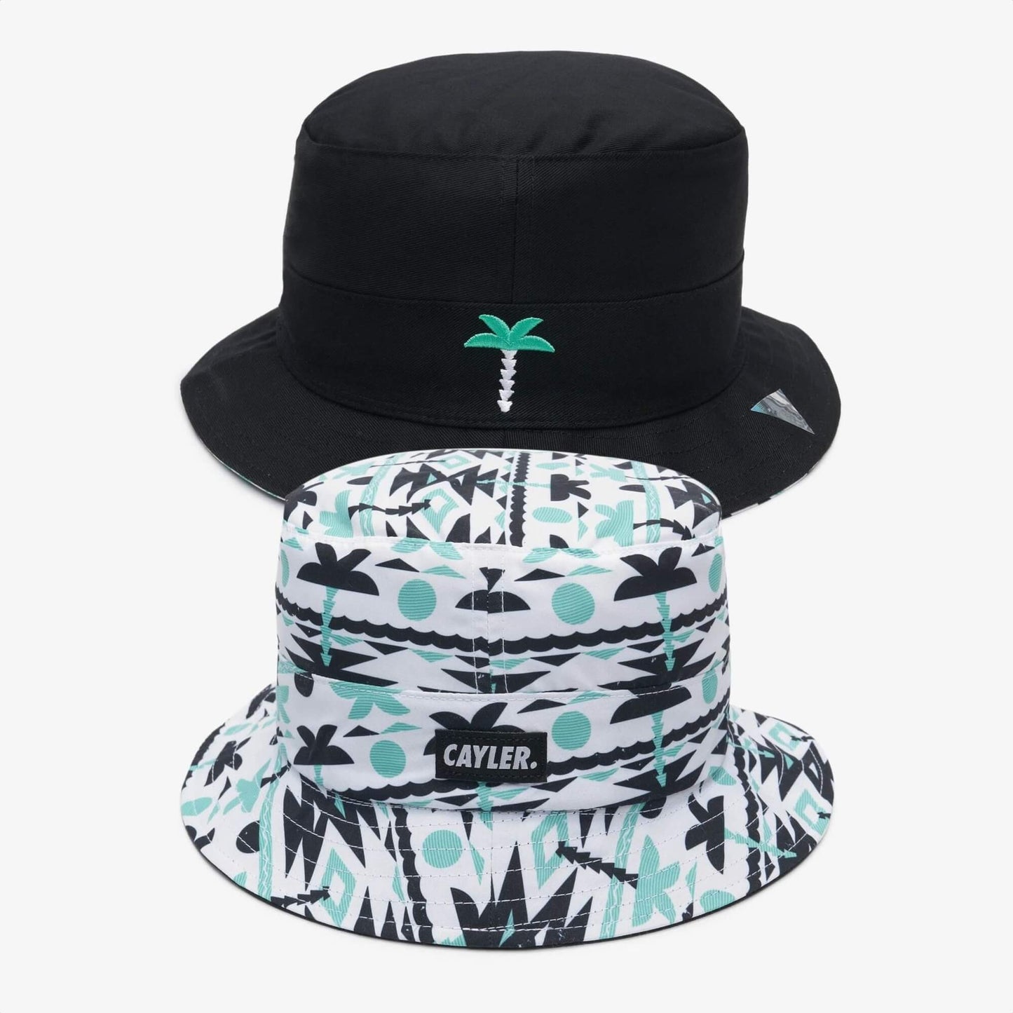 Pánsky obojstranný bucket klobúk Cayler & Sons Palm Tree čierny