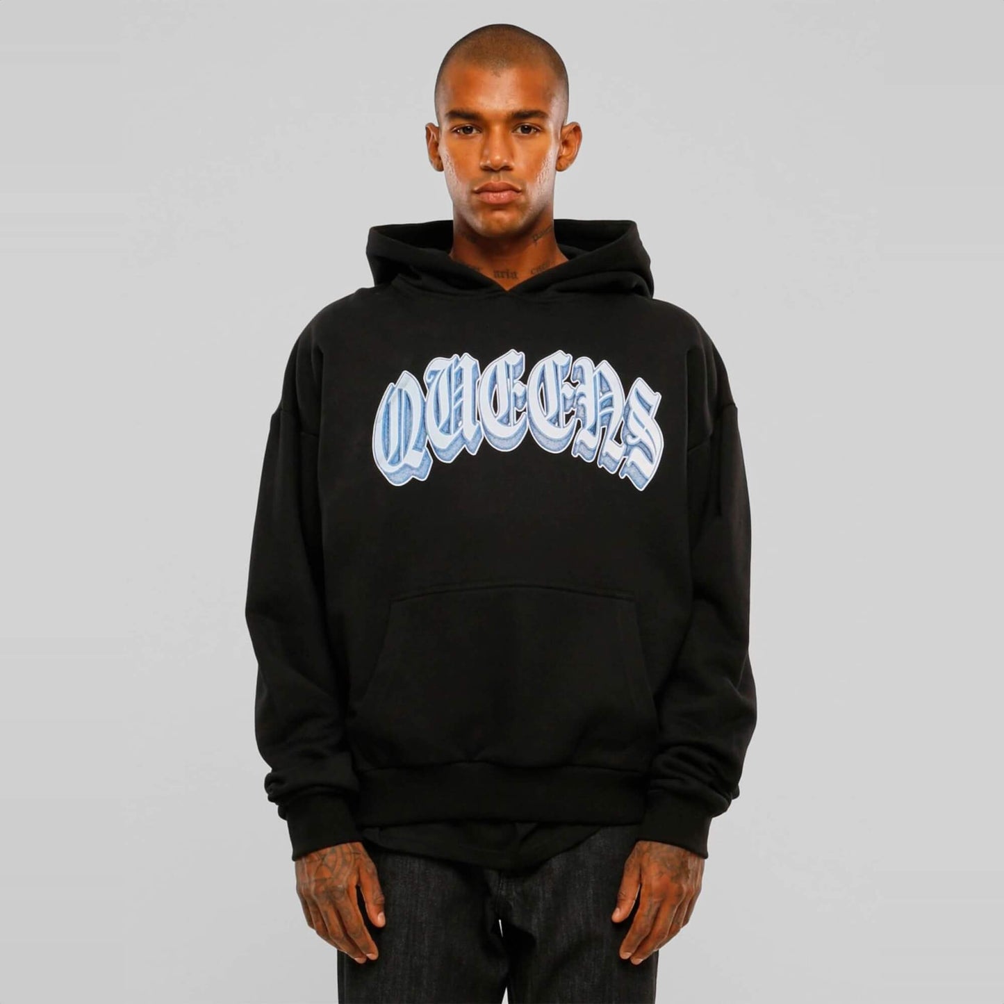 Pánska oversized mikina s kapucňou Mister Tee Graphic Print čierna