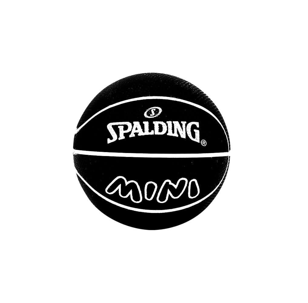 Mini basketbalová lopta Spalding Spaldeens Basketball čierna