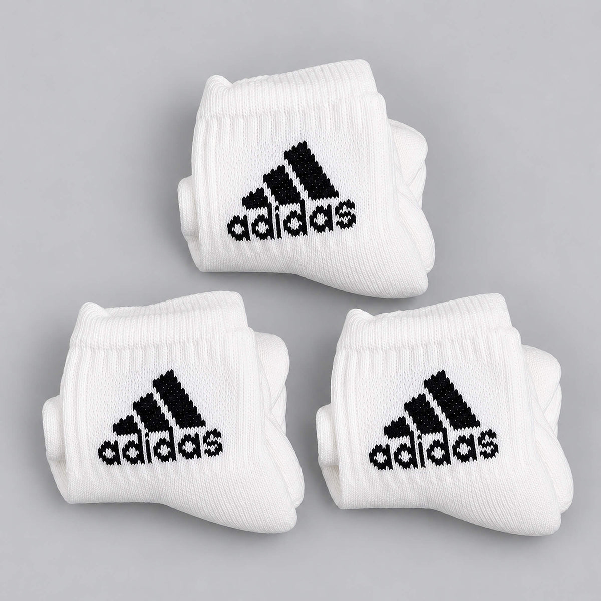 Detské športové ponožky adidas adiCrew 3pp biele (EU 24-29)