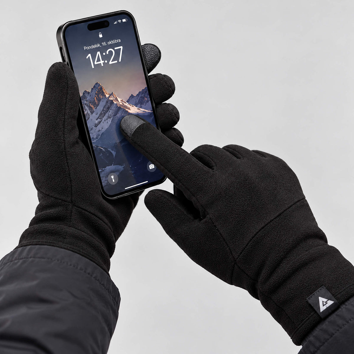 Pánske flísové rukavice PEAK Sports Glove čierne