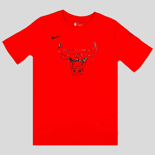 Nba Nike Essential Ss Cc Tee 8-20 Chicago Bulls Red