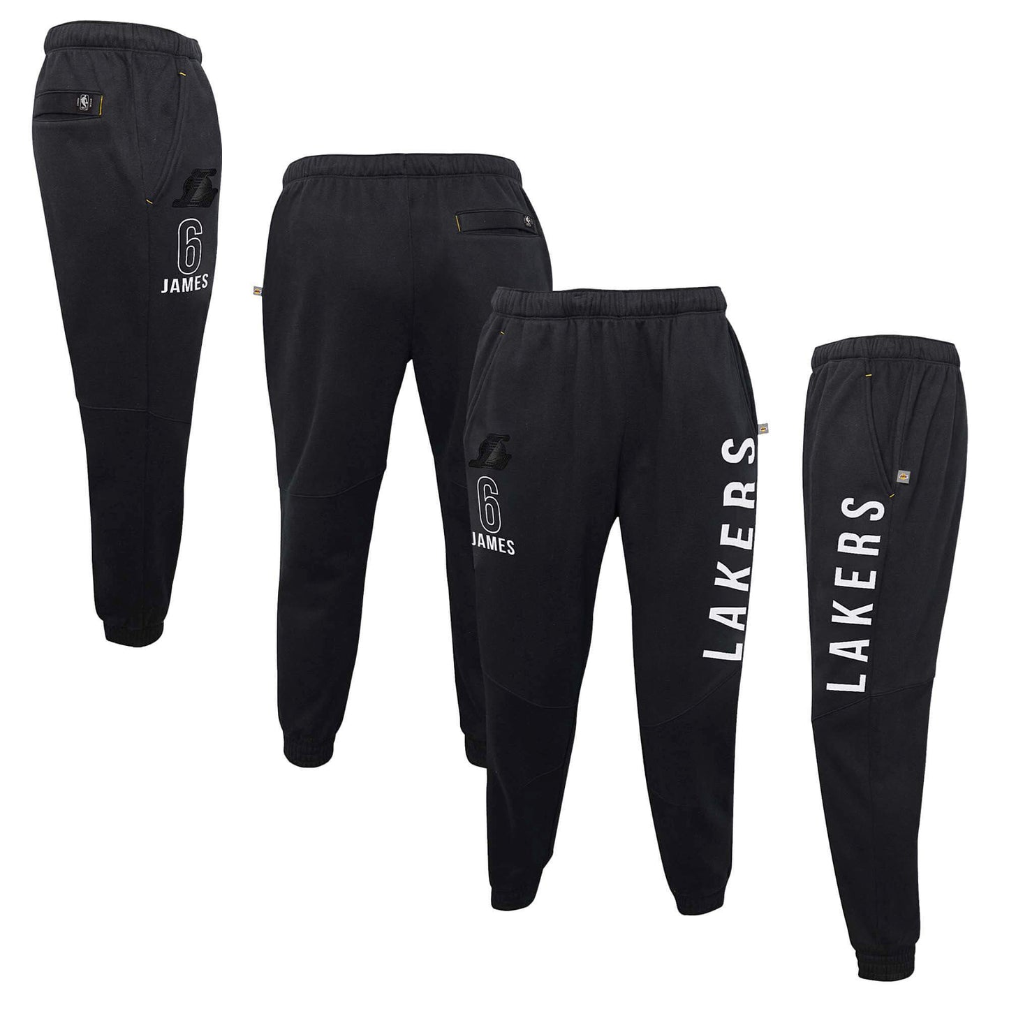 Tepláky OUTERSTUFF NBA OFF COURT FLEECE KNIT JOGGER P LOS ANGELES LAKERS - LEBRON JAMES čierne