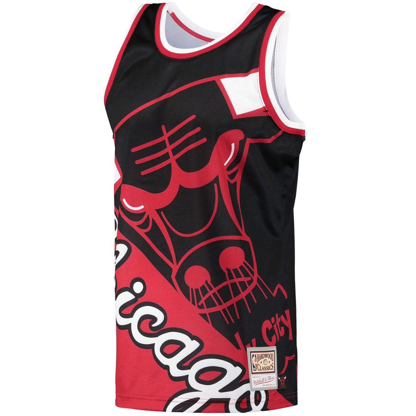 Detský basketbalový dres Mitchell And Ness NBA Big Face 5.0 Tank Top - 8-20Y Chicago Bulls čierny/červený