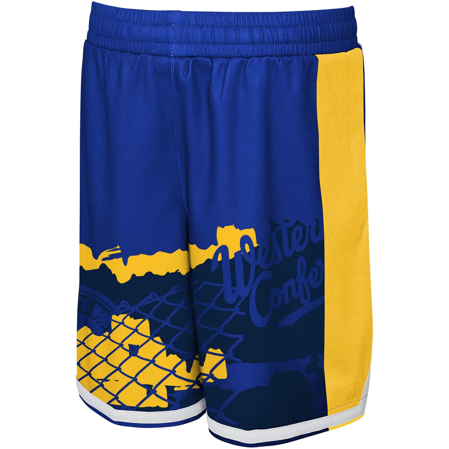 Detské basketbalové šortky OUTER STUFF NBA FADE AWAY BALLER SHORT GOLDEN STATE WARRIORS (od 8 do 20 rokov) modré