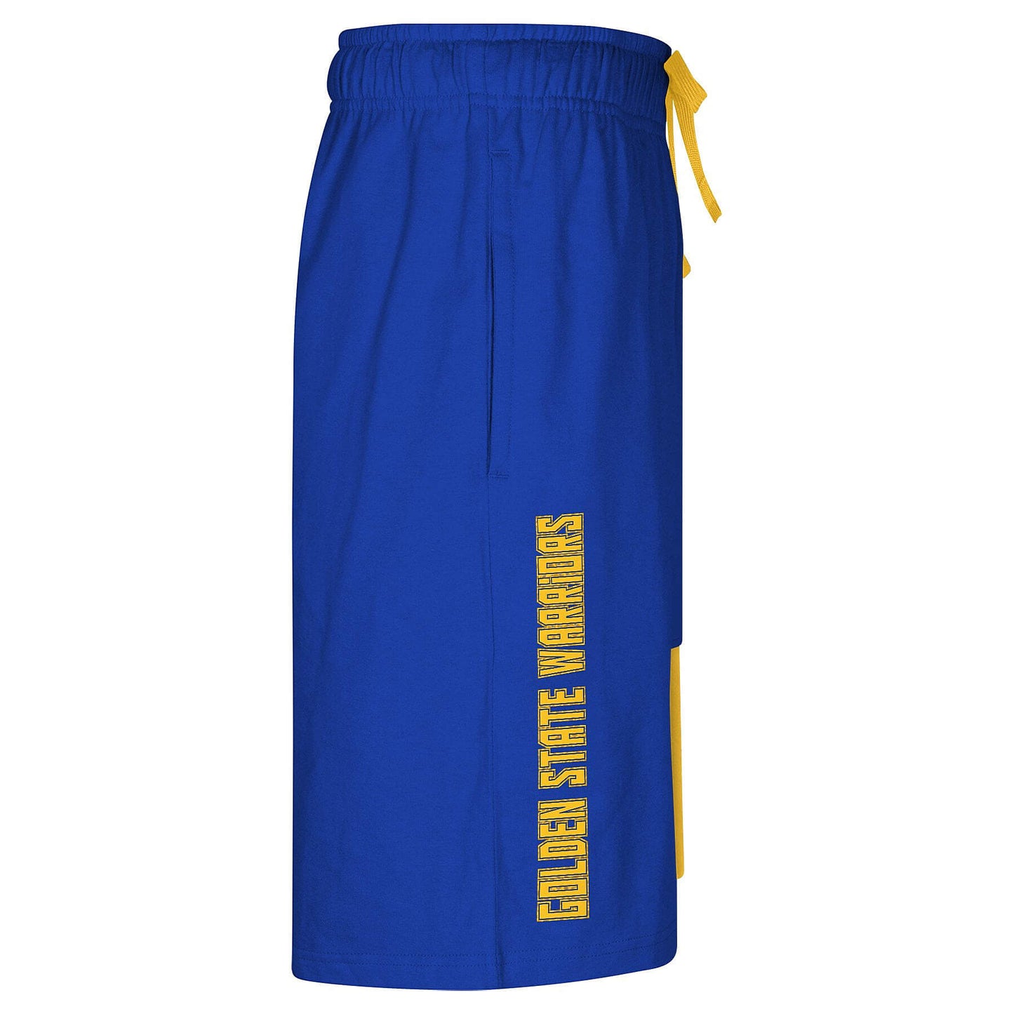 Detské basketbalové šortky OUTER STUFF NBA PURE SHOOTER SHORT GOLDEN STATE WARRIORS CURRY STEPHEN (od 8 do 20 rokov) modro/žlté