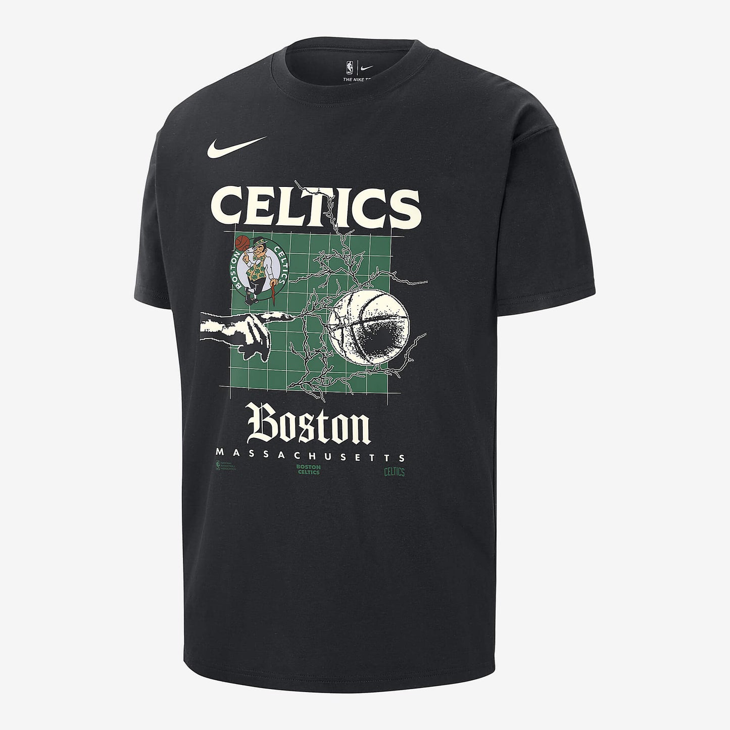 Nba Nike Courtside Ss Oc Max90 Tee 8-20 Boston Celtics Black