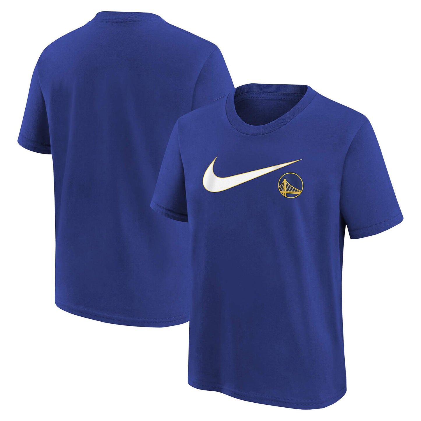 Nba Nike Essential Nba Swoosh Ss Tee - Team Color 8-20 Golden State Warriors Blue