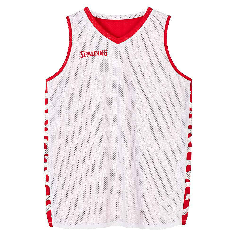 Obojstranný basketbalový dres Spalding Essential Reversible Shirt červený/biely
