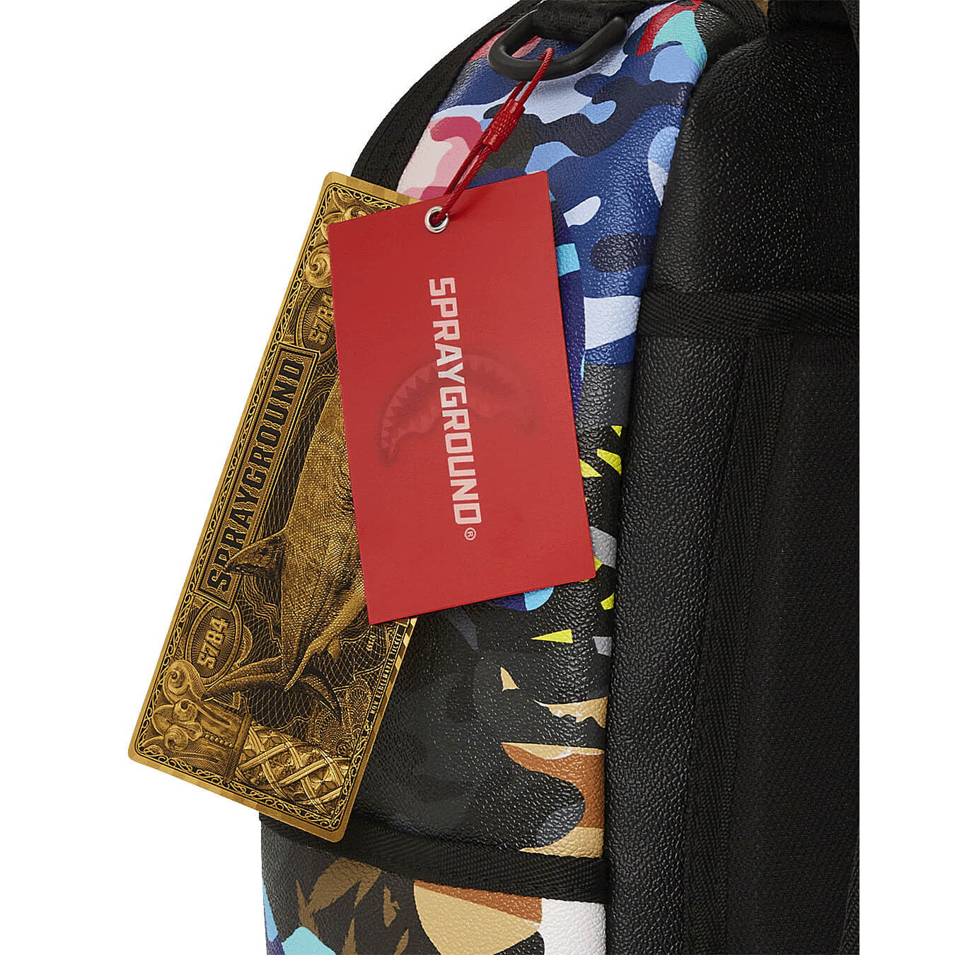 Sprayground Backpack Sliced And Diced Camo Backpack Blue Multi