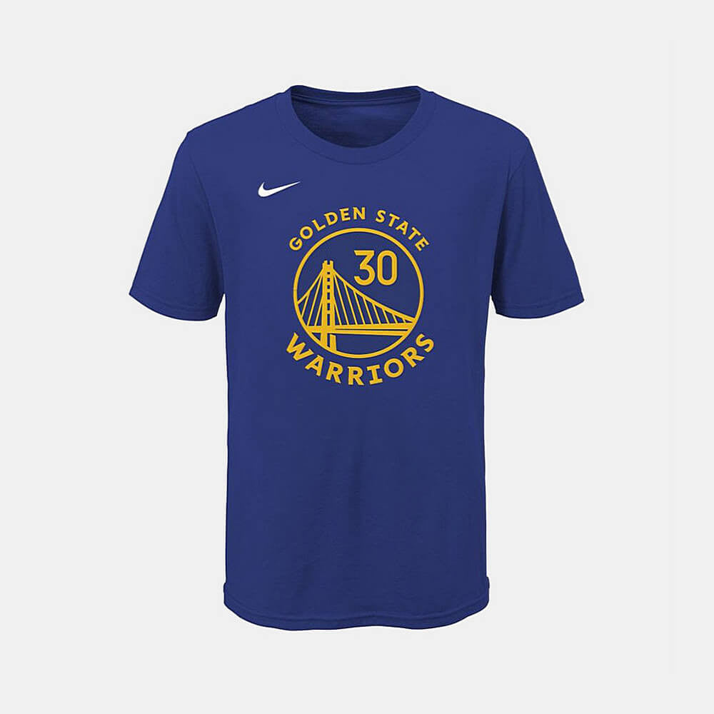 Nike Boys Icon N&N Tee Golden State Warriors Stephen Curry – Nr. 30 Blue/Yellow