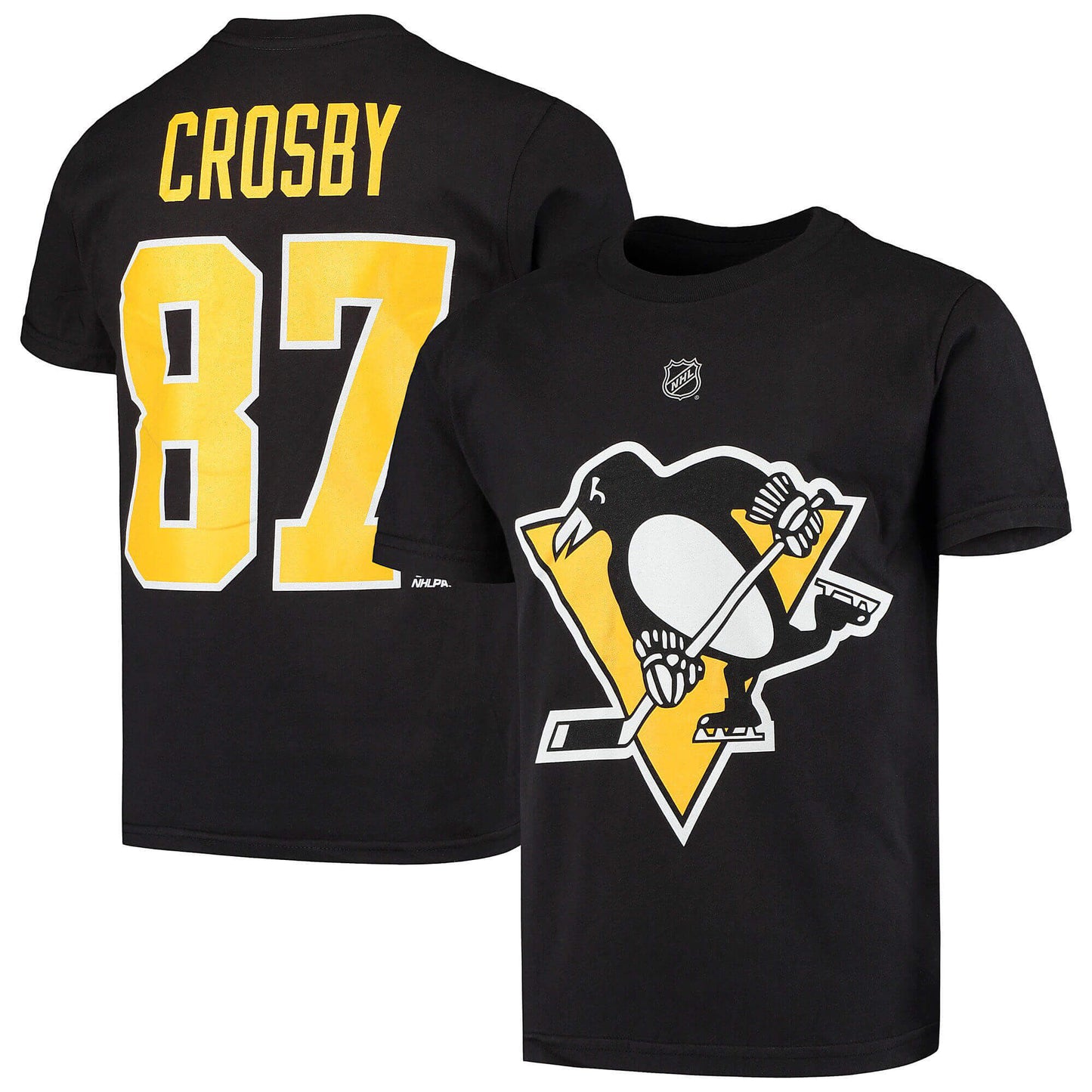Outer Stuff Nhl Name And Number Ss Tee Pittsburgh Penguins - Crosby Sidney Black