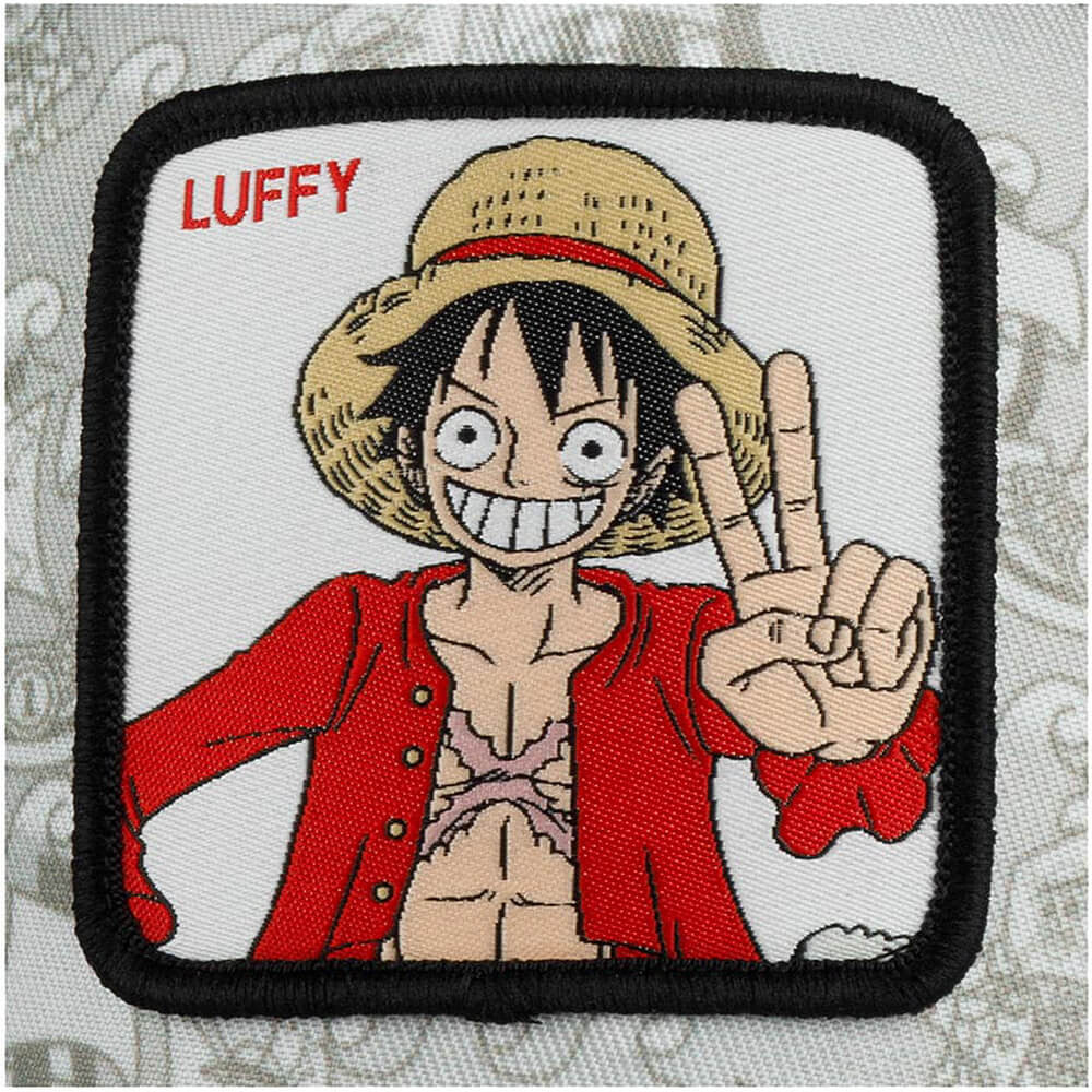 Šiltovka so sieťkou Capslab Trucker One Piece Luffy béžová