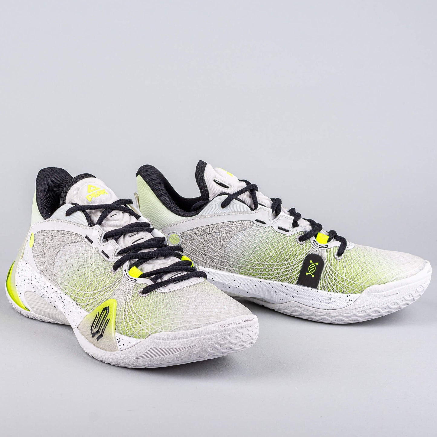 Basketbalové tenisky Peak Basketball Match Shoes Wiggins AW-Talent 2 Lt.Grey/Fluorescent Green