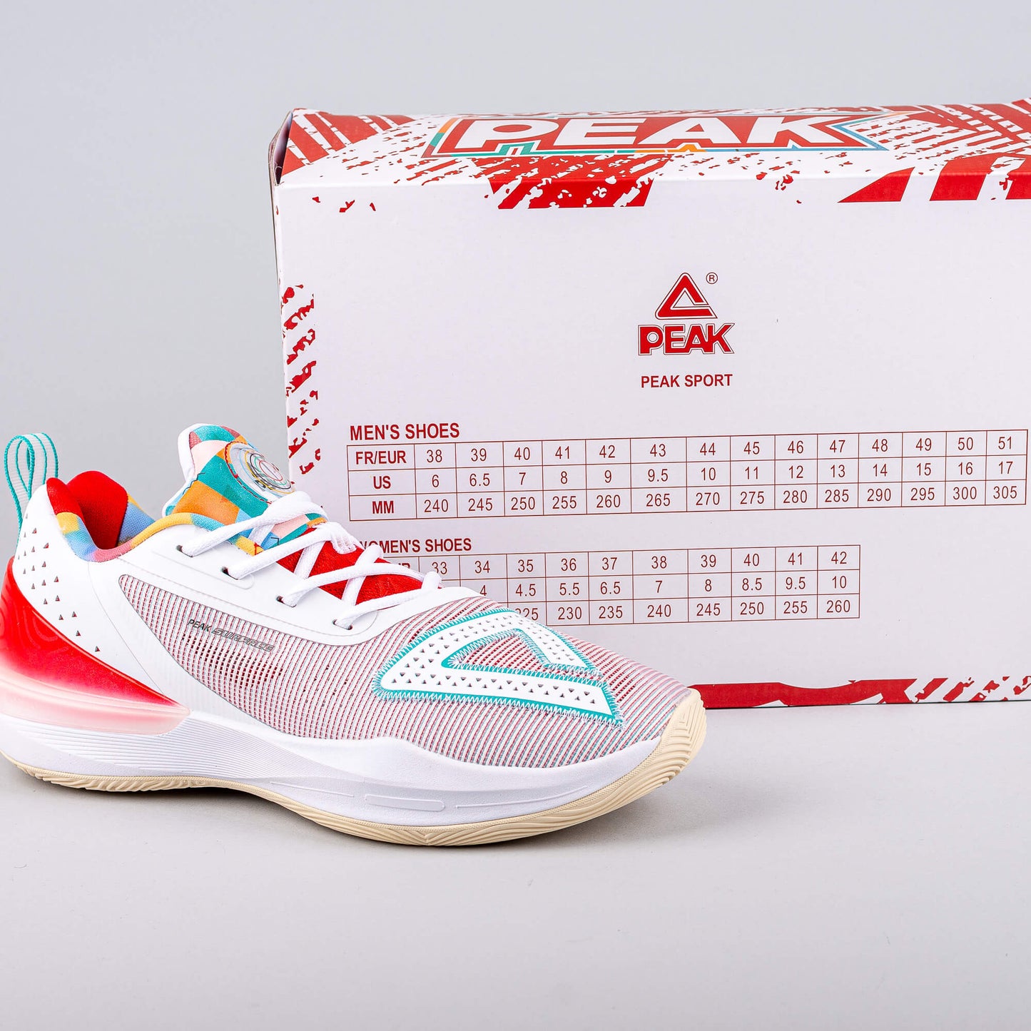Basketbalové tenisky PEAK Basketball Match Shoes Big triangle 3 Olympic WHITE/RED