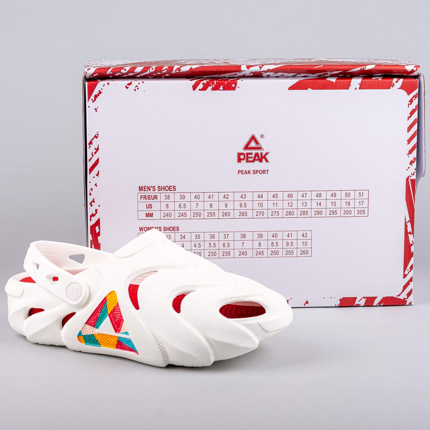 Sandále PEAK Taichi Clogs Species Olympic WHITE/RED