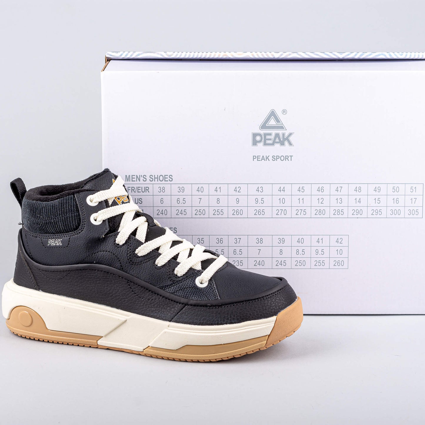 Tenisky Peak Winter Culture Shoes Taichi-Starburst Black/Canvas White
