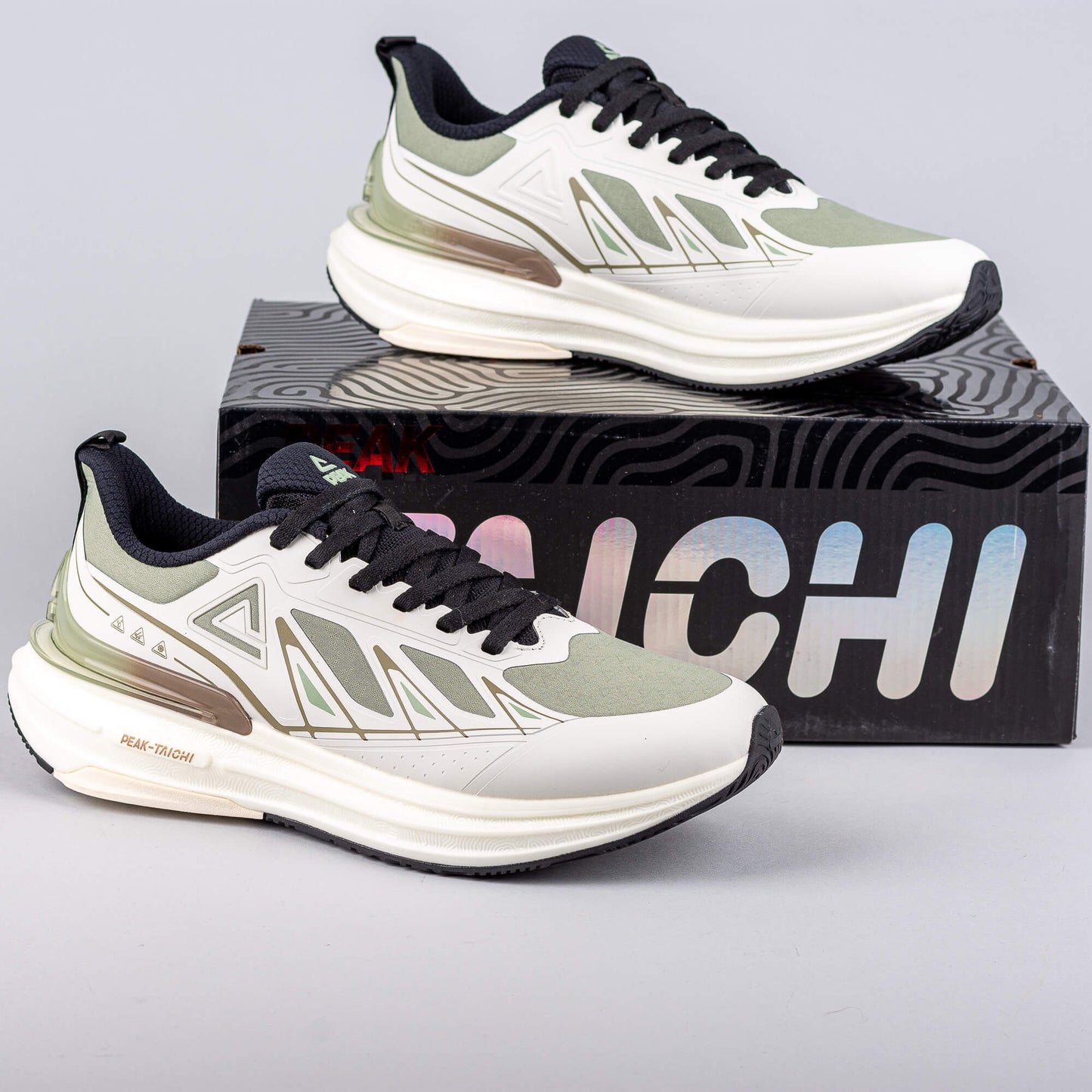 Bežecké tenisky Peak Running Shoes Taichi 6.0 Pro-Water Shield Canvas White/Green