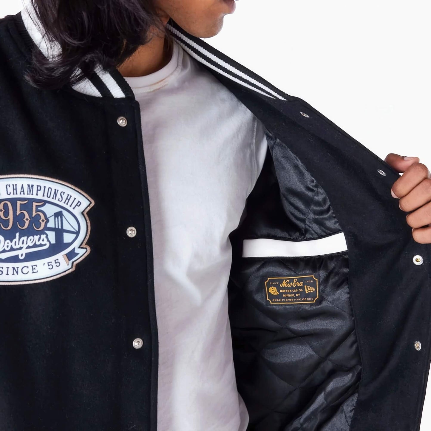 Bomber bunda New Era MLB Patch Vrsity Los Angeles Dodgers bomber jacket tmavomodrá
