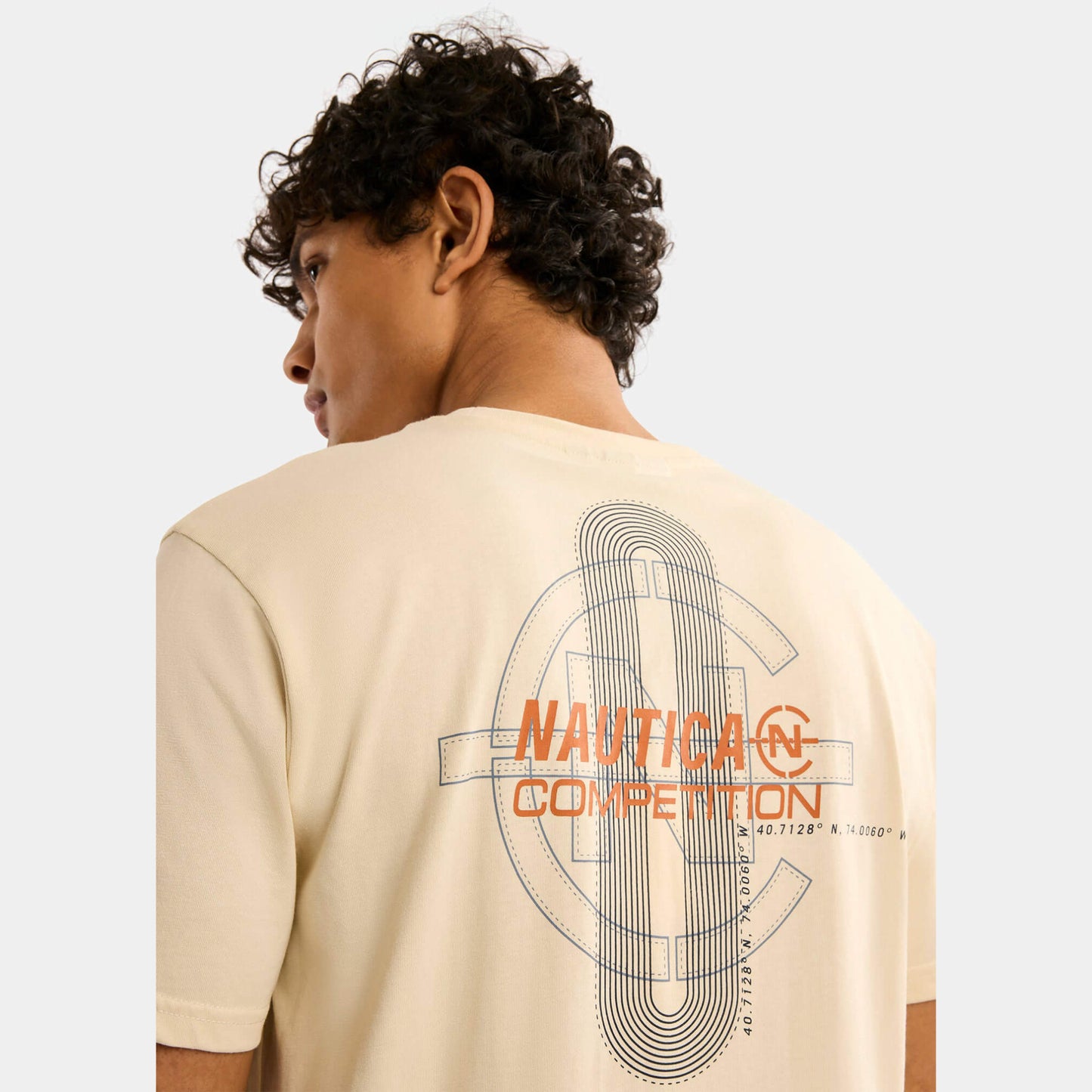 Tričko Nautica Competition Adamstown T-Shirt bledohnedé