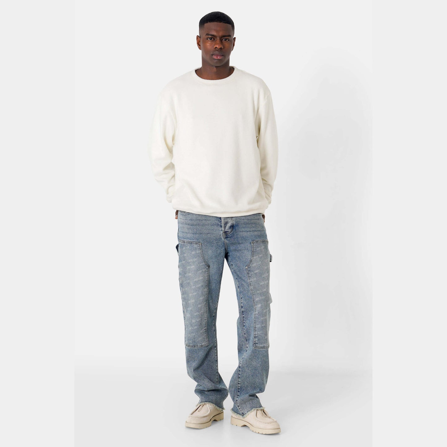 Sixth June Monogram Carpenter Denim Pants Dblu