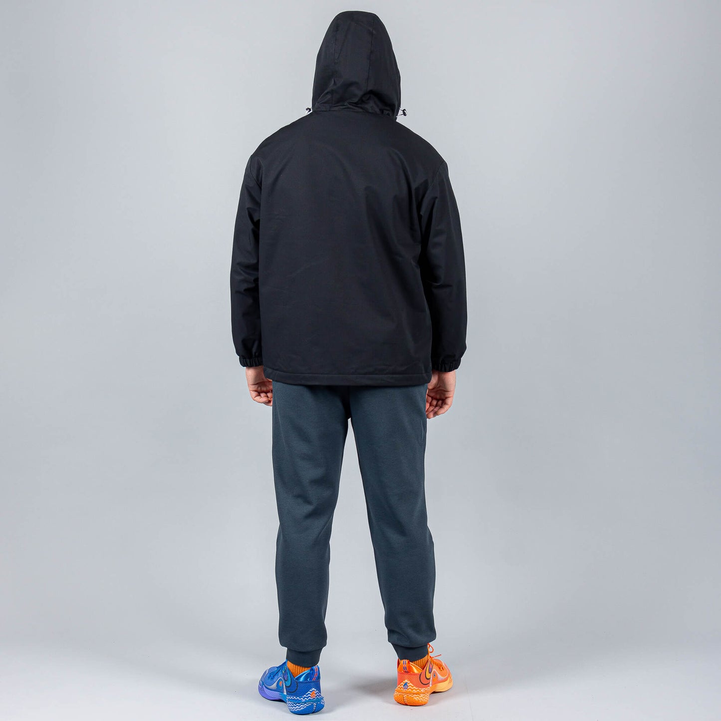 Bunda Peak Basketball Wiggins Polar Fleece Windbreaker Black