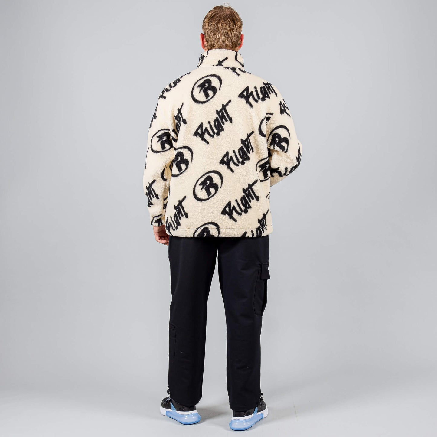 Polar flis bunda Peak Right Zipper Opened Fleece Sweater Beige