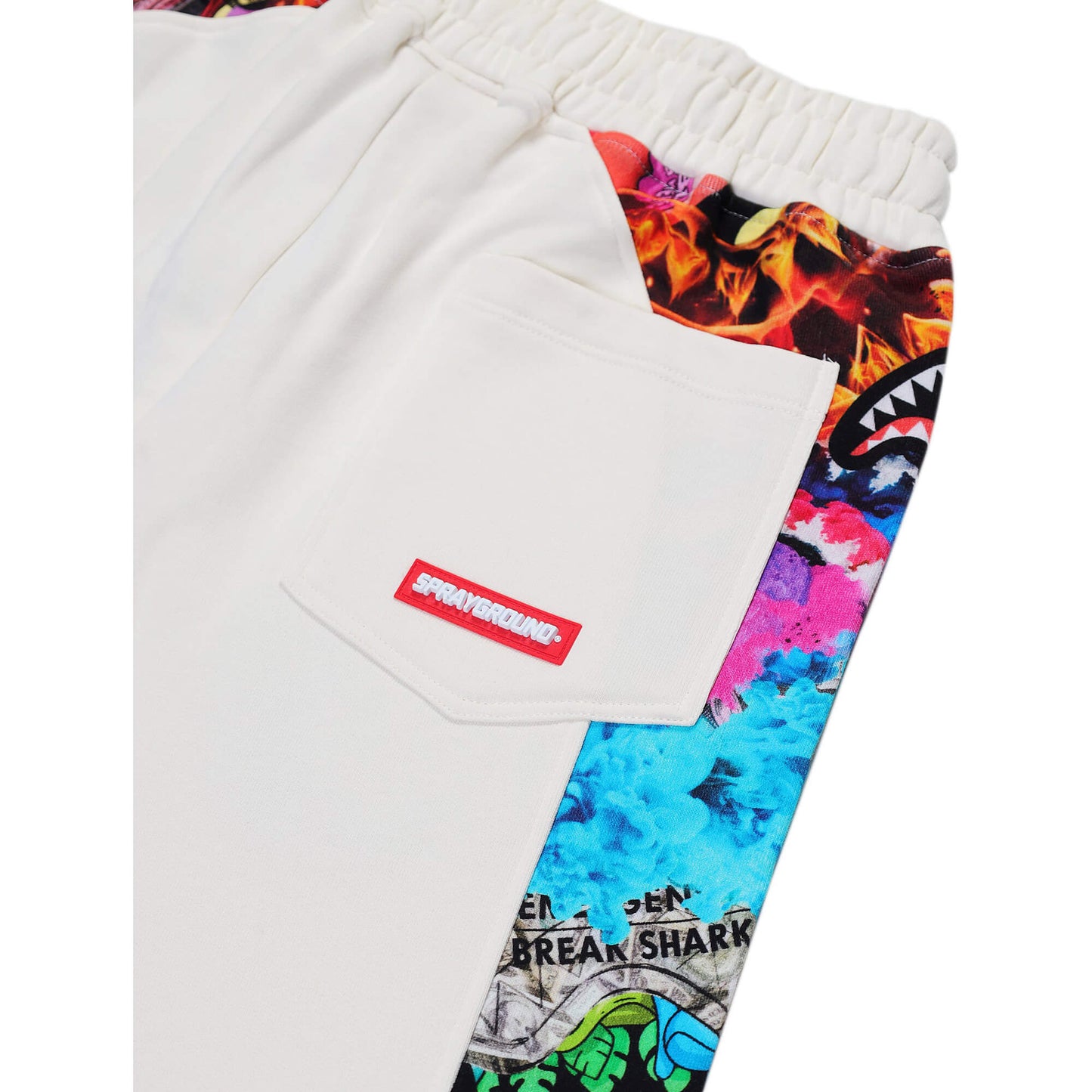 Šortky Sprayground All The Shark Shorts Ivory Multi