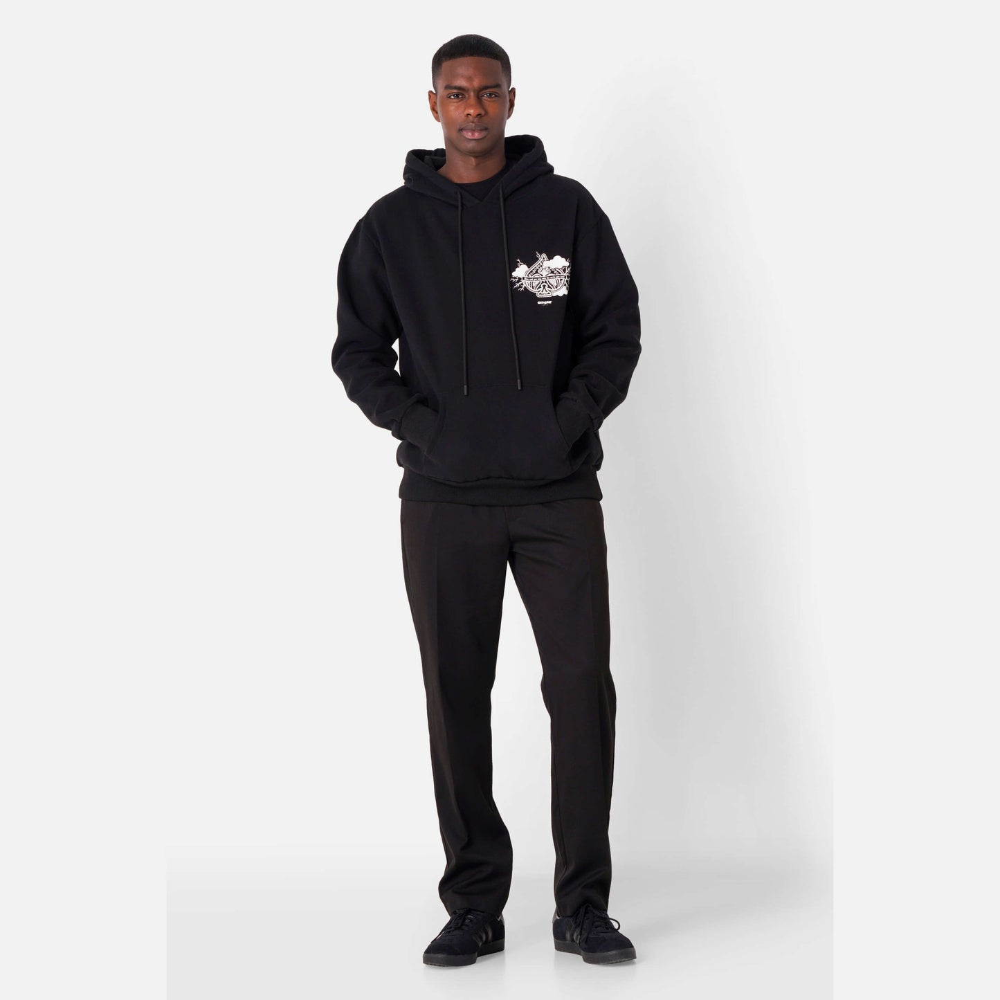 Sixth June As Printed Hoodie Black