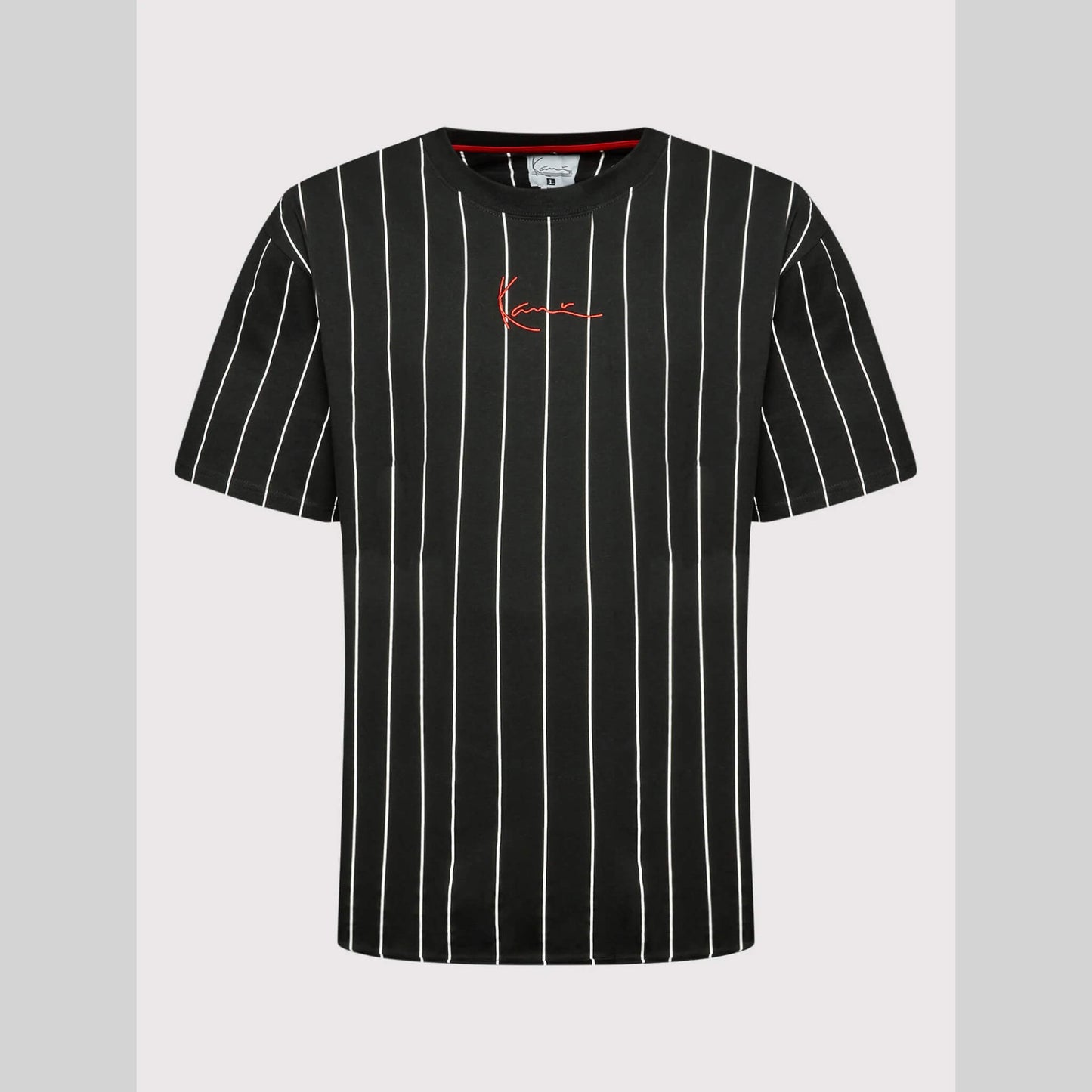 Karl Kani KK Small Signature Pinstripe Tee black/white