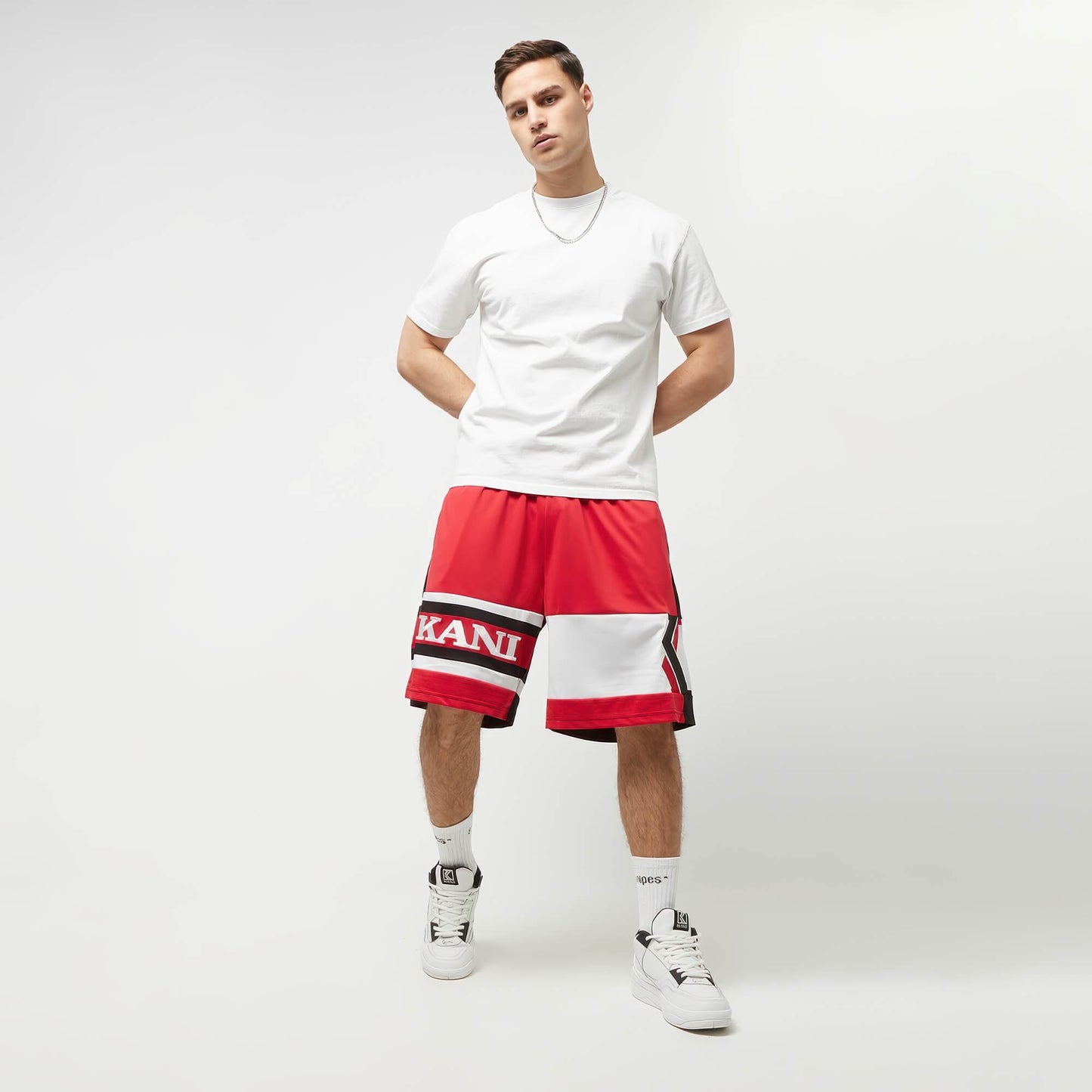Karl Kani Retro Block Shorts red/black/white