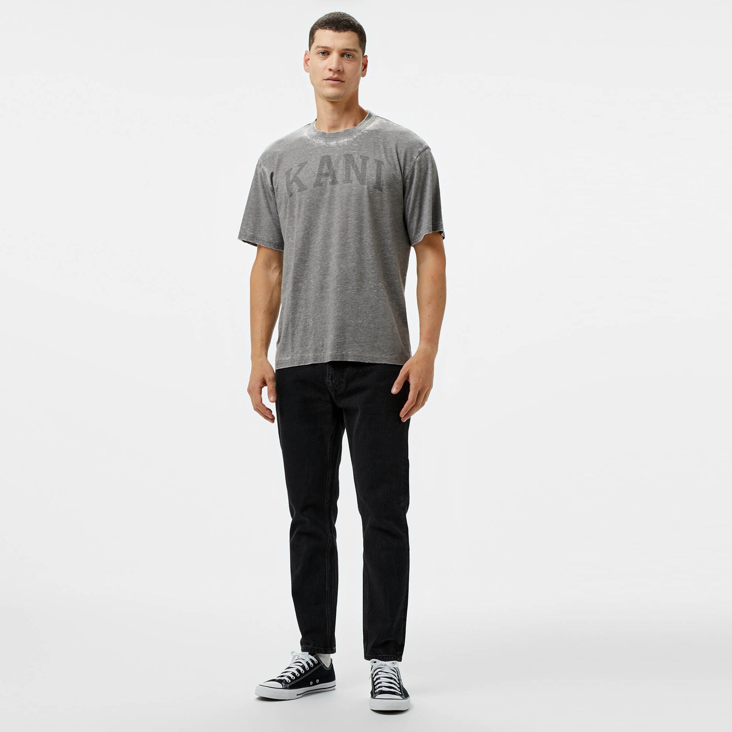 Karl Kani Serif Burnout Tee anthracite