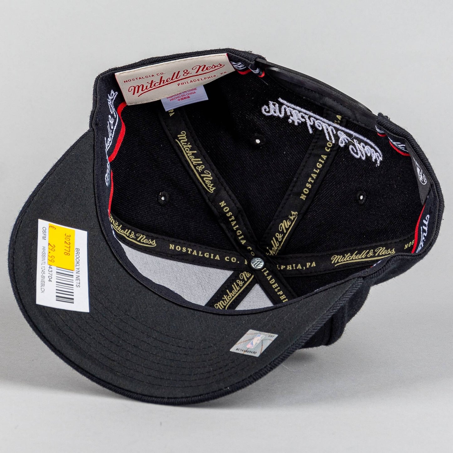 Šiltovka Mitchell & Ness snapback Brooklyn Nets Team Logo High Crown Red čierna