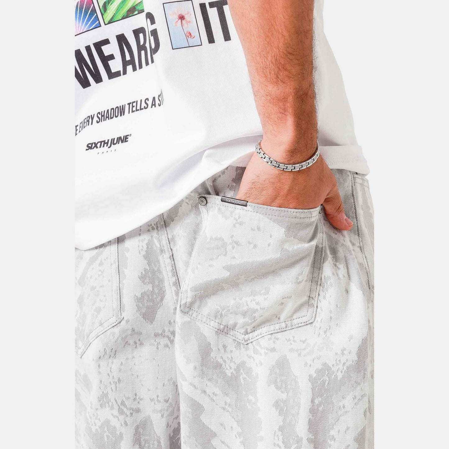 Baggy nohavice Sixth June CAMO Baggy Pants sivé