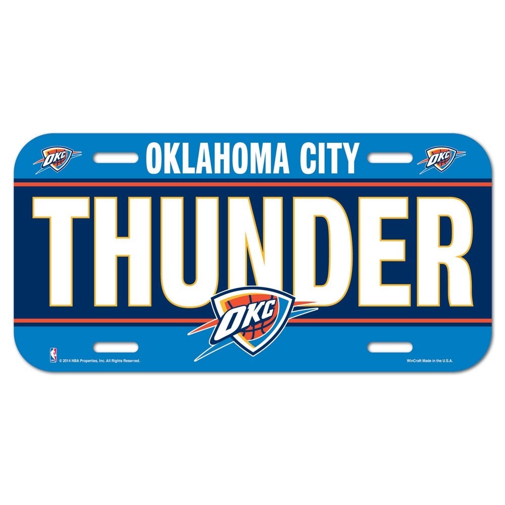 Tabuľka Wincraft NBA License Plate Oklahoma City Thunder