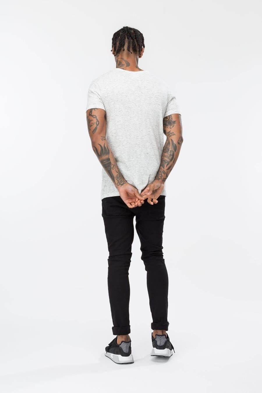 Just Hype T-Shirt - SCRIPT - Ash/Black