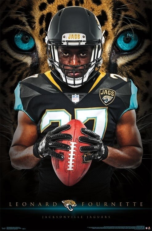 Plagát NFL Poster Jacksonville Jaguars Leonard Fournette