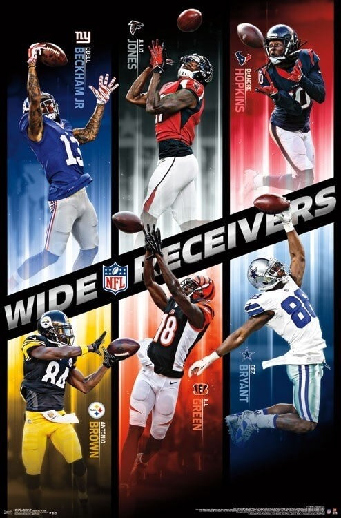 Plagát NFL Poster NFL - Receivers
