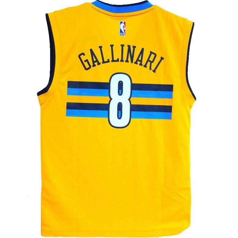 Basketbalový dres Adidas NBA Denver Nuggets Jersey Nr.8 Tank Top Alternatives Danilo Gallinari Tank Basketball žltý