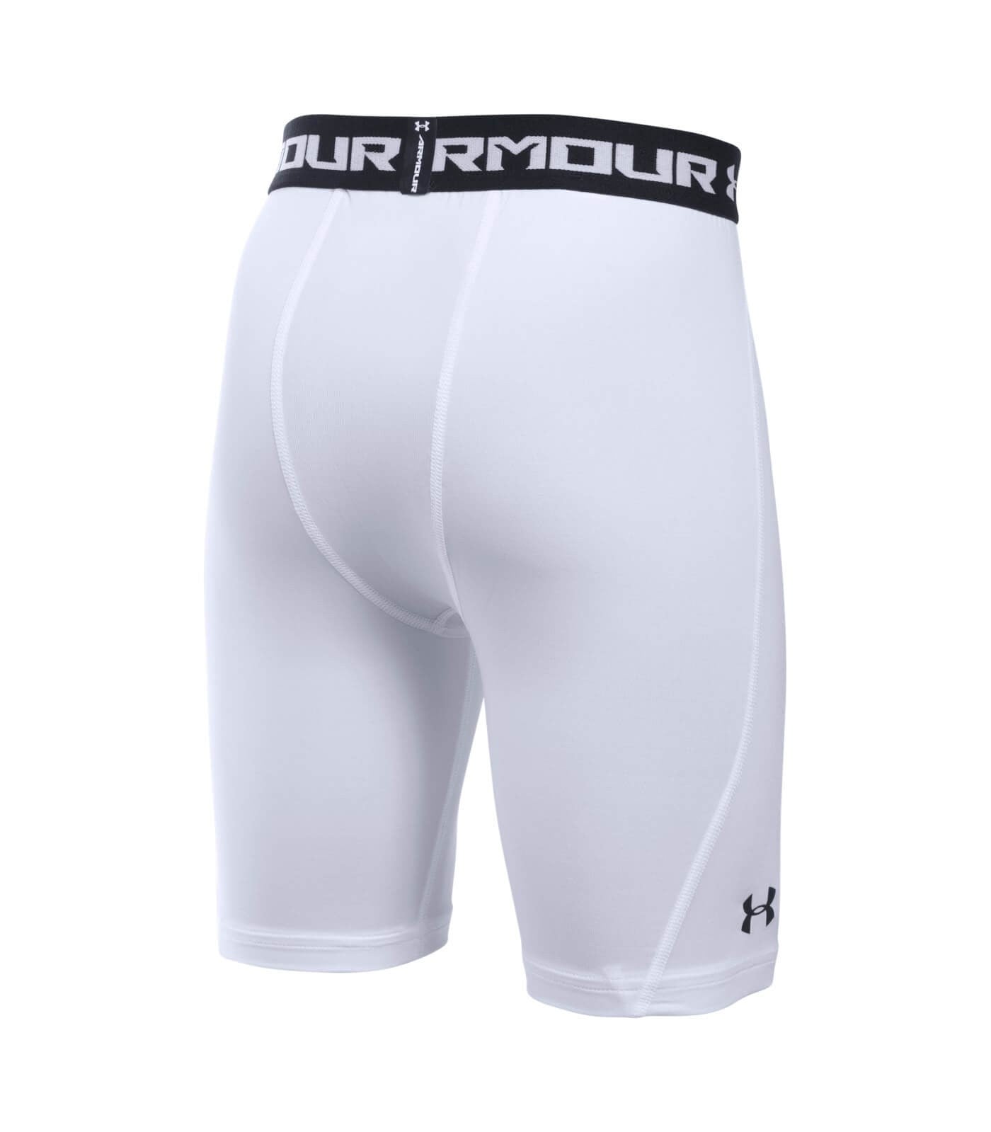 Detské funkčné šortky Under Armour Junior Heatgear Baselayer Long Shorts biele