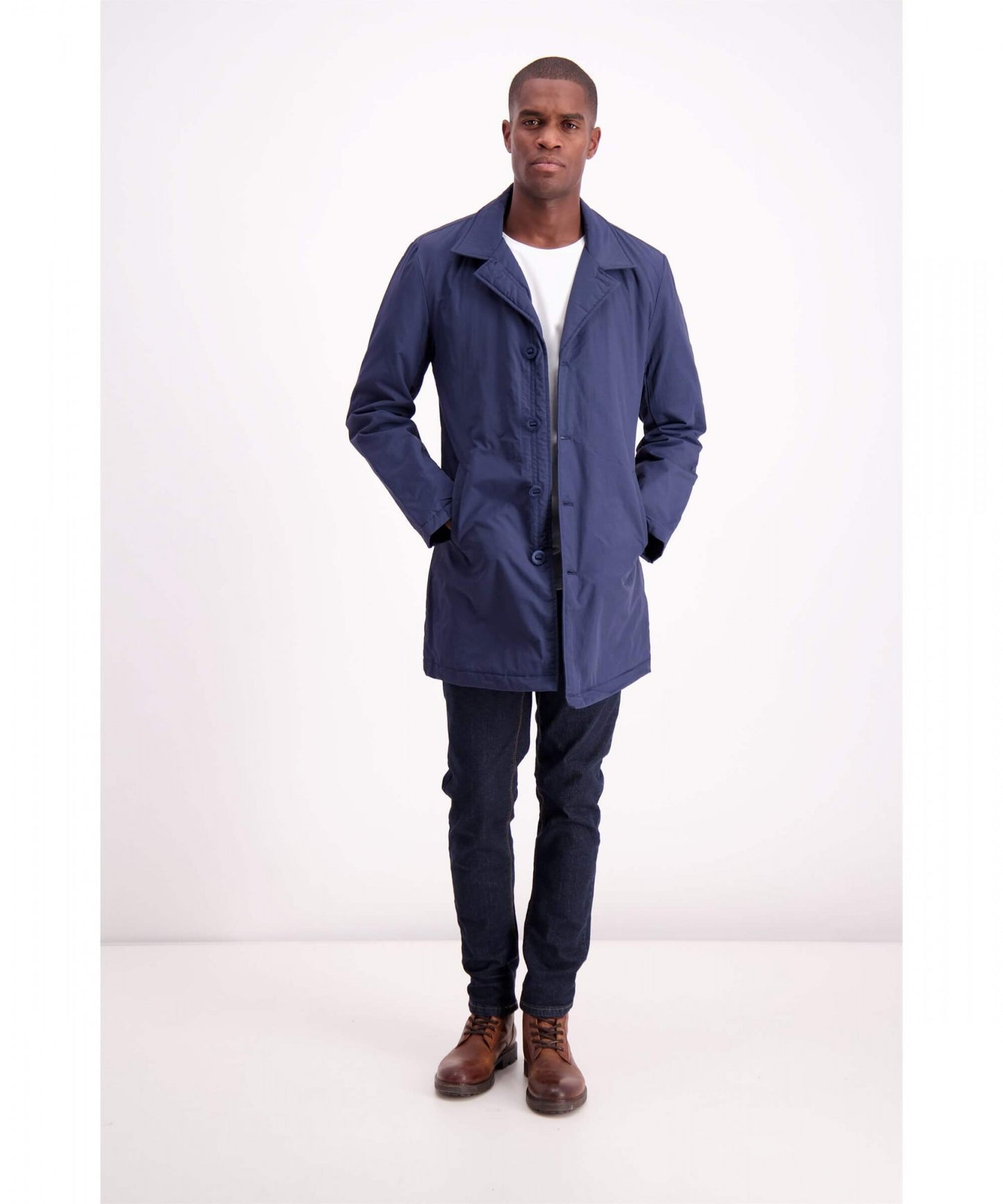 Shine Original Mac Coat Travis Navy