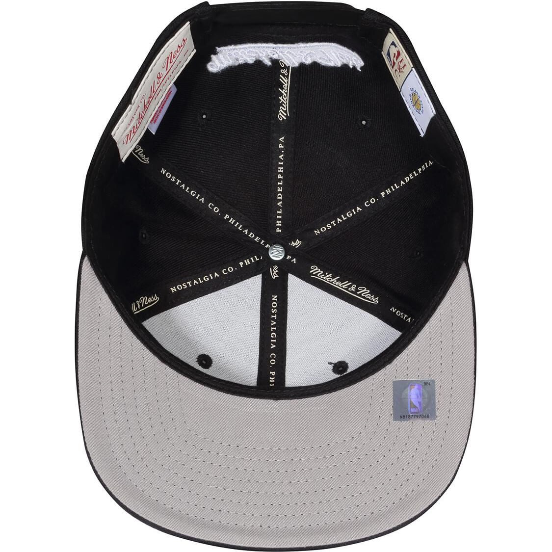 Mitchell & Ness Wool Solid Snapback Golden State Warriors Black/White