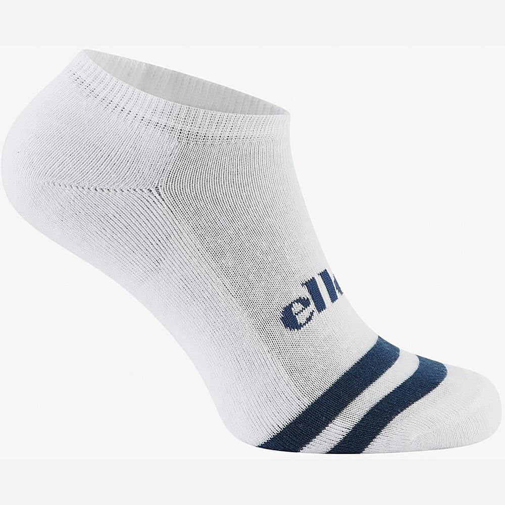 Ellesse Melna 3 Pack Trainer Liner White