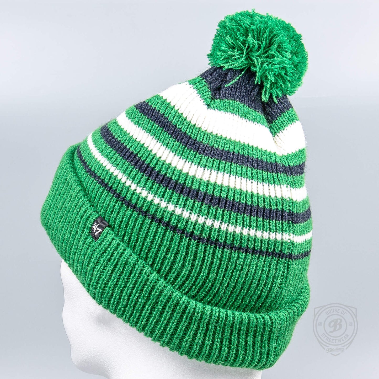 47 Brand Notre Dame Fightin Iris Kelly Incline Knit Cuff Green/White