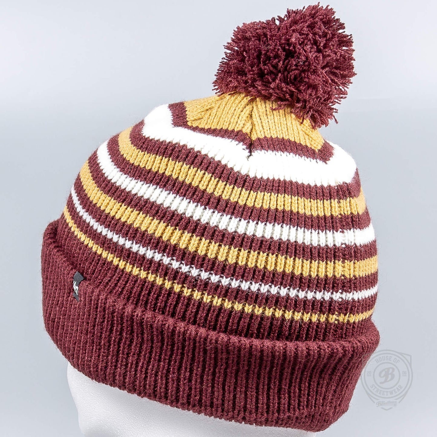 Zimná čiapka s brmbolcom 47 Brand NCAA Harvard Crimson bordová/žltá