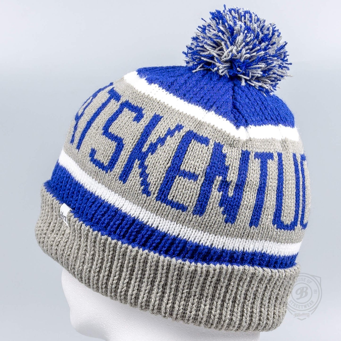 Zimná čiapka s brmbolcom 47 Brand NCAA Kentucky Wildcats šedá/modrá