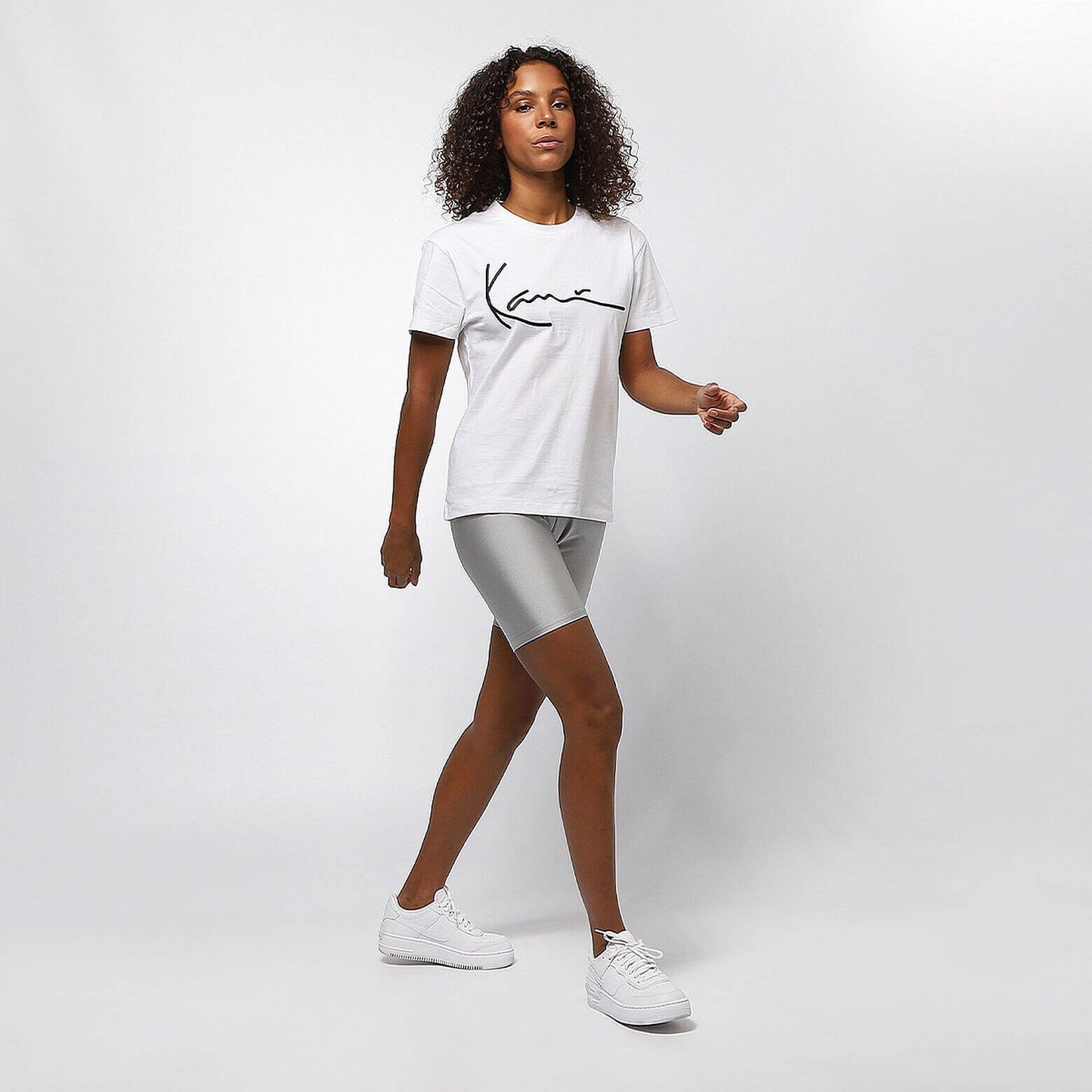 Karl Kani College Cycling Shorts Silver/Black/White