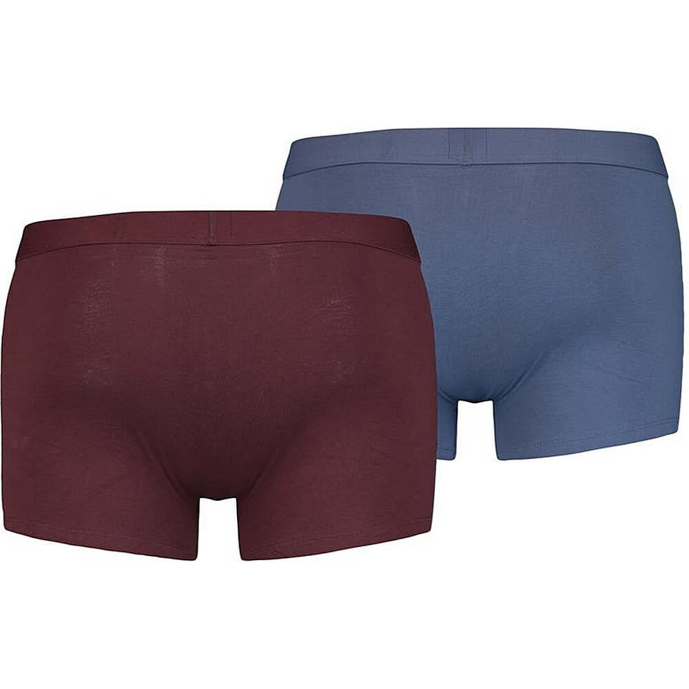 Levis Men Solid Basic Boxer 2P Bordeaux